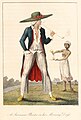 Image 56A Dutch plantation owner and female slave from William Blake's illustrations of the work of John Gabriel Stedman, published in 1792–1794. (from History of Suriname)