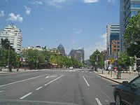 Isidora Goyenechea Avenue, Santiago financial district.