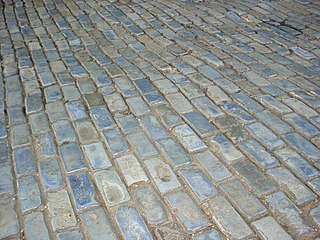 Blue cobblestone streets of Old San Juan