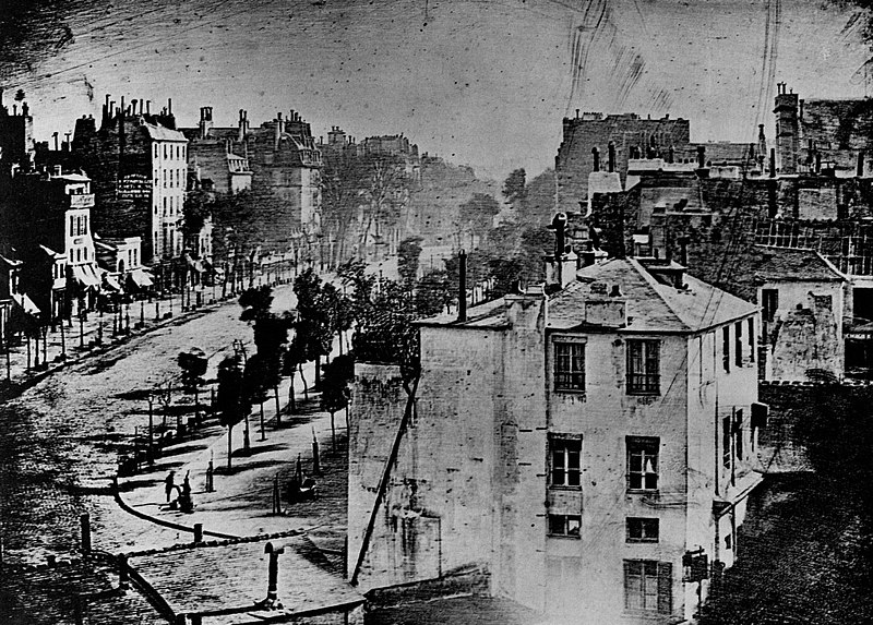 Boulevard du Temple, photographed by Louis Daguerre in 1838 or 1839.