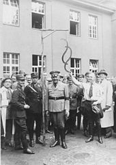 Hitler appointed Hanns Kerrl as Minister for Church Affairs in 1935. Kerrl rejected Christ as the basis of Christianity. Bundesarchiv Bild 102-14899, Juterbog, Referendarlager.jpg
