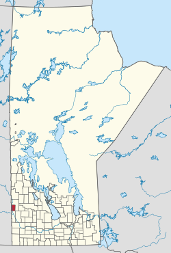 Location of the Municipality of Russell – Binscarth in Manitoba