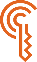 An orange key-like logo representing the Car Connectivity Consortium's (CCC) Digital Key.