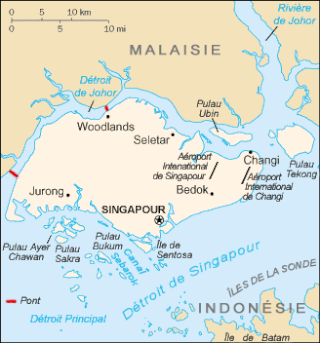 Description de l'image CIA World Factbook map of Singapore (French).gif.