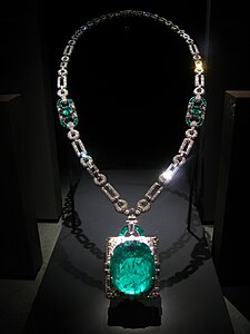 Egy Cartier, Mackay nyakék, smaragd, gyémánt, platina, Smithsonian Nemzeti Természettudományi Múzeum, USA (1930)