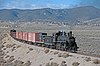A "photo freight" recreation of a vintage freight train on the Nevada Northern Railway in 2015