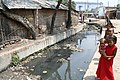 This drain is used to defecate and urinate in a community in Bangladesh