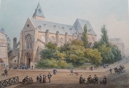 The church in the mid-19th century, by Isidore Deroy