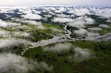 Foto do Parque Nacional de Garamba de um avião