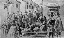 Giles Corey was pressed to death during the Salem witch trials in the 1690s Giles Corey restored.jpg