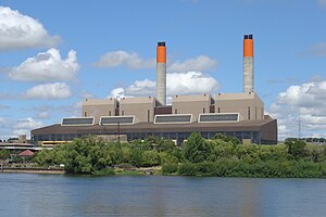 Huntly Power Station from the opposite bank of...