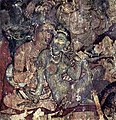 Ajanta (Höhle I) sitzendes Liebespaar