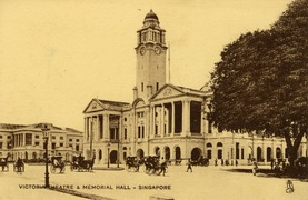 Victoria Theatre and Memorial Hall, Singapore, circa 1900