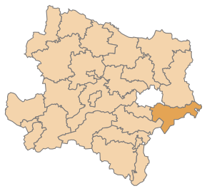 Okres Bruck an der Leitha na mapě Dolního Rakouska
