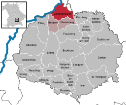 Läget för Langenpreising i Landkreis Erding