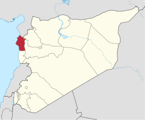 Poziția localității Guvernoratul Latakia
