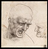 Leonardo da Vinci - Study of Two Warriors' Heads for the Battle of Anghiari - Google Art Project.jpg