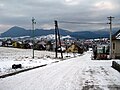 Widok na miejscowość zimą