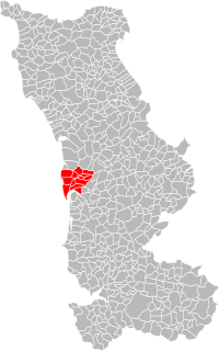 Lage der CC du Canton de Saint-Malo-de-la-Lande im Département Manche