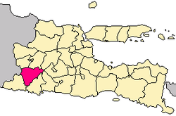 Location of Ponorogo Regency in East java