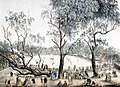 Image 49Cricket match at the Melbourne Cricket Ground, 1860s (from Culture of Australia)