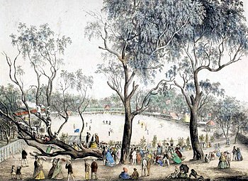 Melbourne Cricket Ground am 1. Januar 1864