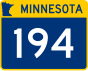 Trunk Highway 194 marker