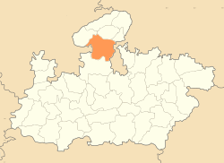 Location of Shivpuri district in Madhya Pradesh