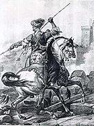 A Mamluk cavalryman, drawing by Carle Vernet, 1810
