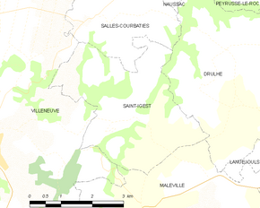 Poziția localității Saint-Igest