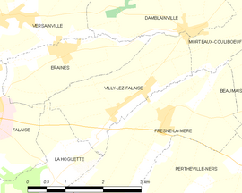 Mapa obce Villy-lez-Falaise