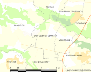 Poziția localității Saint-Léger-du-Gennetey