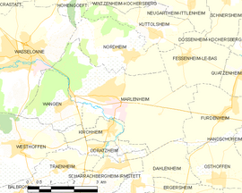 Mapa obce Marlenheim