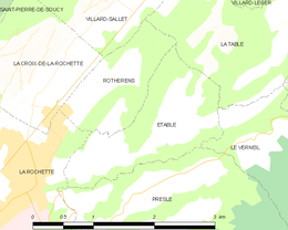 Étable - Localizazion