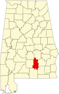 Läge i delstaten Alabama.