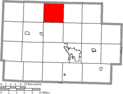 Location of Clark Township in Coshocton County