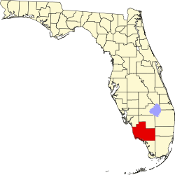 Karte von Collier County innerhalb von Florida