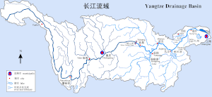 Yangtze River basin；长江水系地图