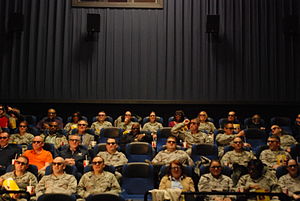 Members of Air Force Recruiting Service attend...
