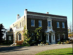 Morden Park, including Walls and Pair of Circular Garden Buildings Attached to North West