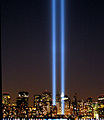 NYC Twin Lights 9-11 "Tribute in Lights" Memorial 2005.jpg