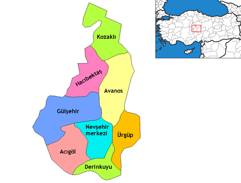 Dosya:Nevşehir districts.png