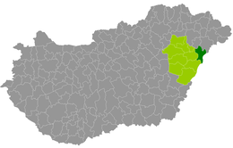 Distretto di Nyíradony – Mappa