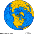 Orthographic projection centred over Resolute Bay, Nunavut, Canada.