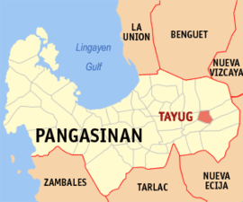 Tayug na Pangasinan Coordenadas : 16°1'36.01"N, 120°44'52.01"E