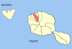 Location of the commune (in red) within the Windward Islands