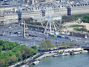 Place de la Concorde vue de la tour Eiffel.