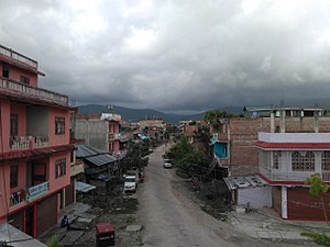 View of a street in Purano (old) Gaighat, ward no. 11