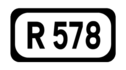 R578 road shield}}