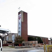 Sacred Heart Cathedral (Knoxville, Tennessee) - exterior, with new cathedral under construction.jpg